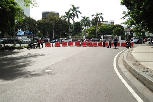 Sejumlah Ruas Jalan Sekitar Istana Ditutup Selama Peringati HUT RI ke-77. (Foto: MNC Media)