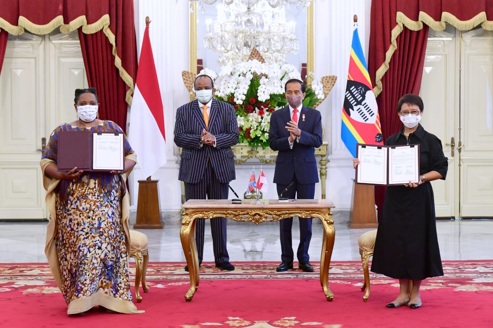 Disaksikan Jokowi, Ini Sederet Kerja Sama Ekonomi RI dengan Raja Eswatini. (Foto: Biro Pers Setpres)