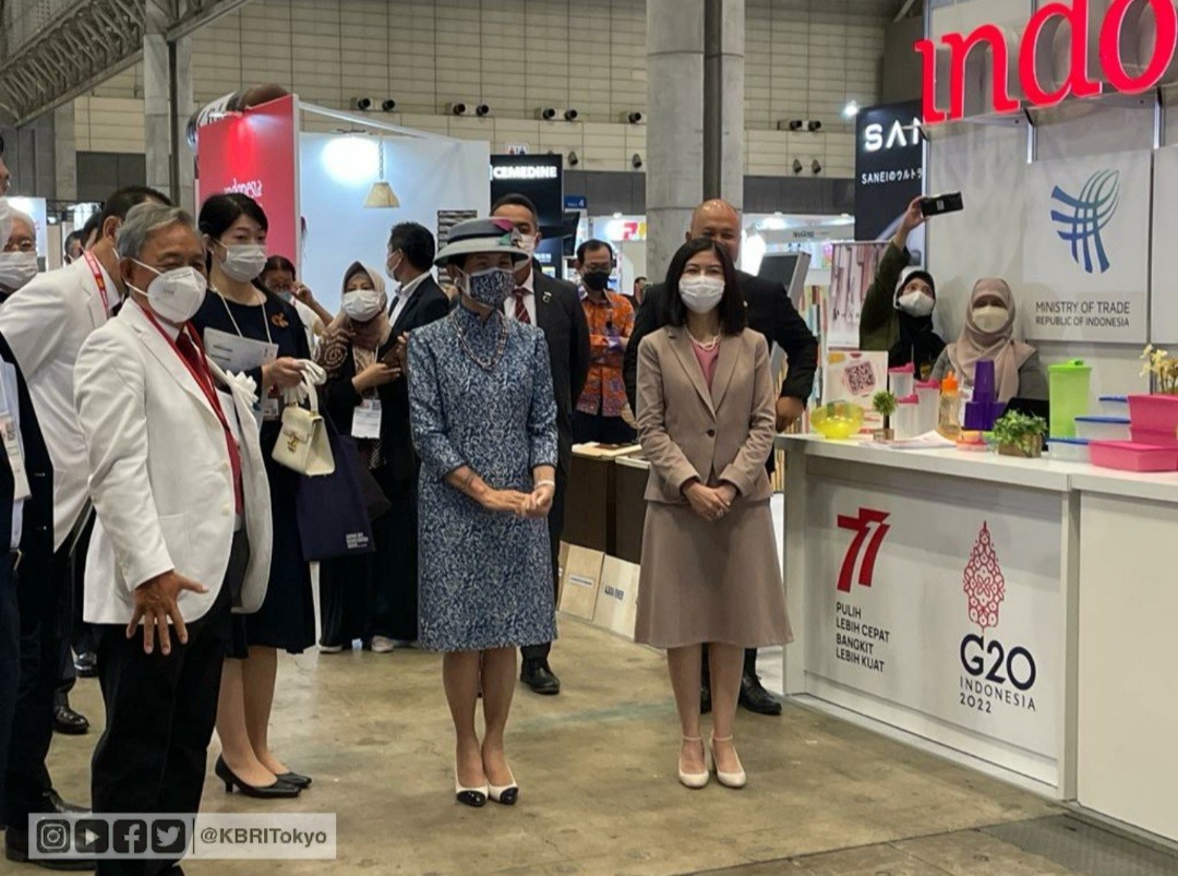 Putri Hisako Takamado Hadiri Pembukaan Paviliun Indonesia di Pameran Japan DIY Homecenter Show 2022 (FOTO:Dok Ist)