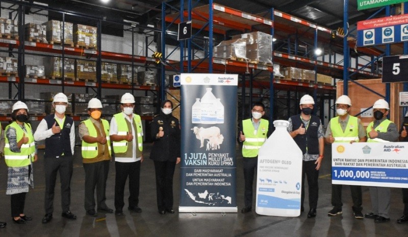 1 Juta Dosis Vaksin PMK Bantuan Australia Tiba di Indonesia (Foto: Istimewa)