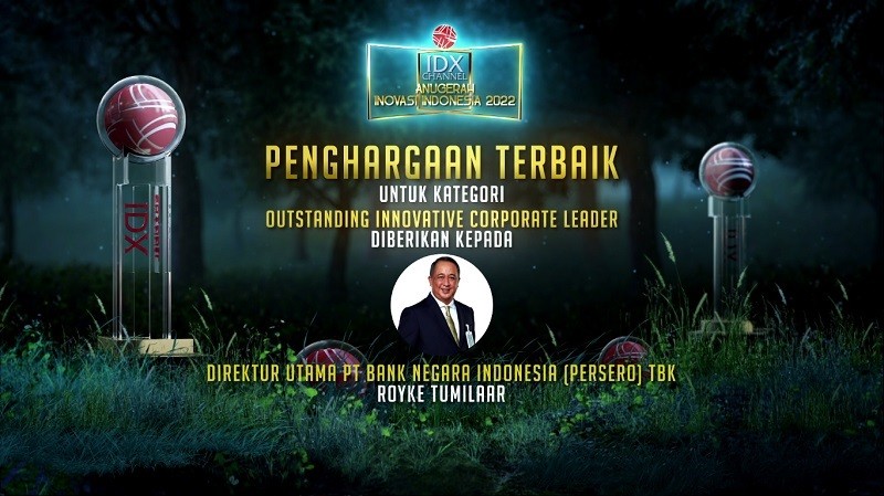 Direktur Utama BNI Royke Tumilaar Dinobatkan Sebagai Pimpinan Terbaik dalam ICAII 2022. (Foto: MNC Media)