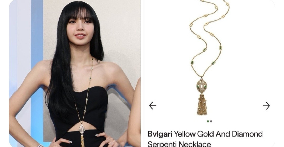 Mewah! Hadiri MTV VMA 2022, Lisa BLACKPINK Pamer Kalung Rp1 Miliar (FOTO:Dok twitter @ LaliceUpdates)