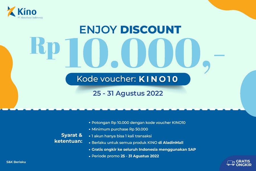 Hore! Belanja Produk Kino di AladinMall by Mister Aladin Bisa Dapat Voucher Lho!