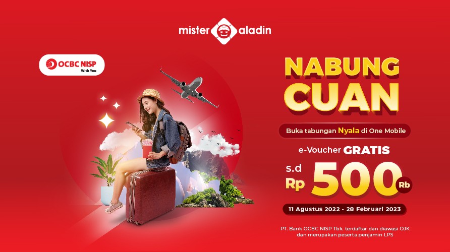 Buka Tabungan Nyala OCBC NISP Dapat Voucher Hotel-Pesawat di Mister Aladin  (Dok.MNC)