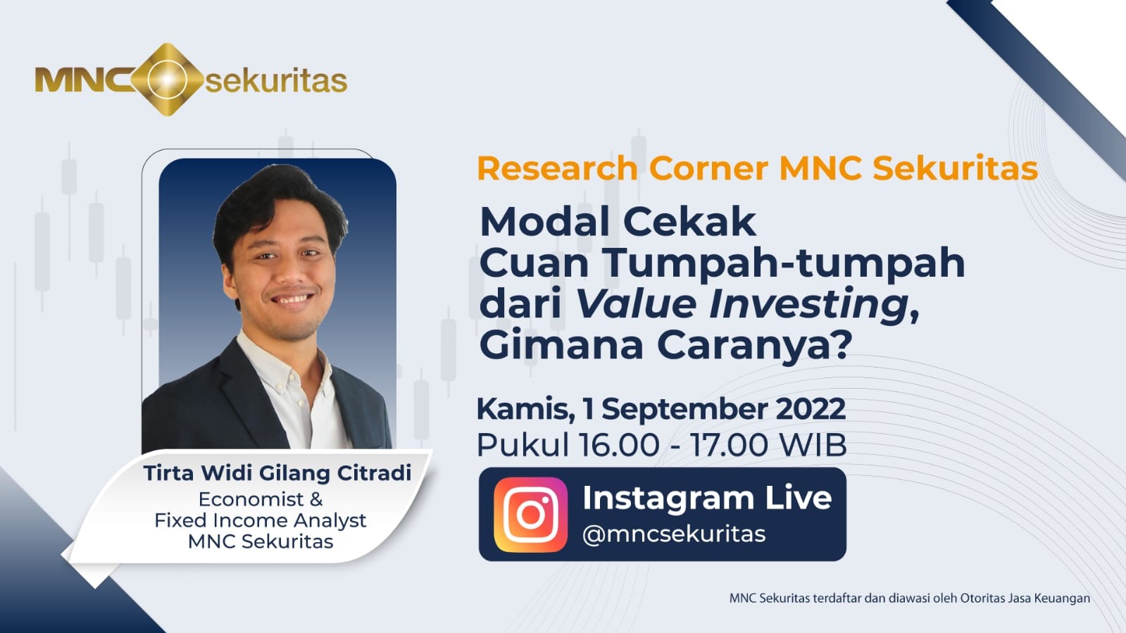 Simak IG Live Hari Ini: Modal Cekak, Cuan Tumpah-tumpah dari Value Investing, Gimana Caranya?