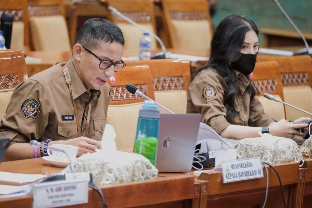 Menparekraf Usul Tambahan Anggara Rp4,18 T untuk Pemulihan Pariwisata dan Ekonomi Kreatif. (Foto: MNC Media)