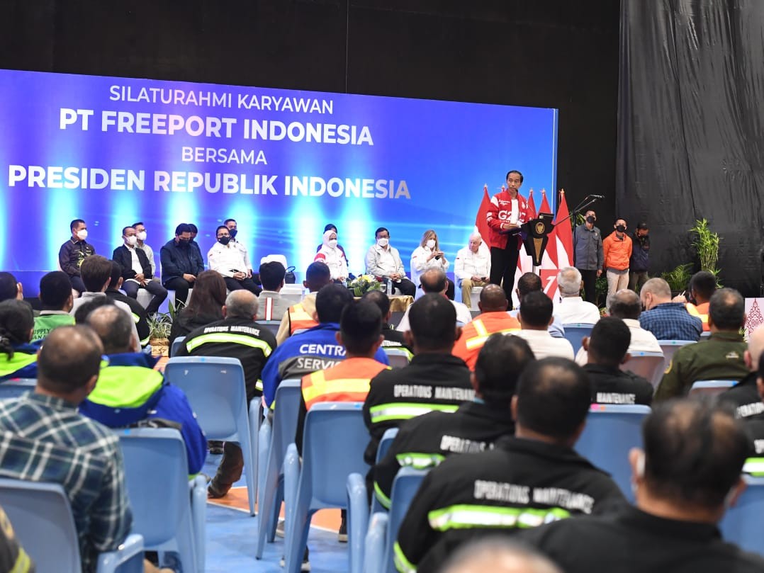 Jokowi Cek Tambang Grasberg dan Luncurkan Teknologi 5G Mining di Mimika (FOTO:Dok Ist)