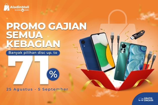 Pemburu Diskon Merapat, AladinMall Kasih Potongan hingga 71 Persen untuk Produk Aksesori Elektronik. Foto: MNC Media.