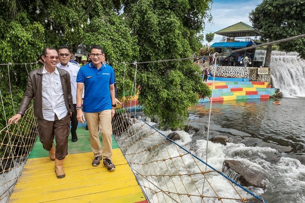 Sandiaga Uno Harap Agrowisata Tanjung Sakti Jadi Desa Wisata Tahun Depan. (Foto: MNC Media)