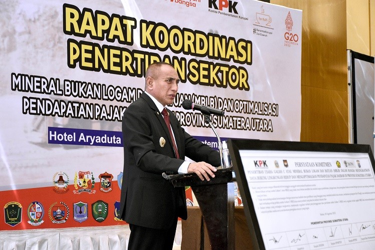 Gubernur Sumut Kerahkan Satpol PP untuk Tertibkan Tambang Ilegal. (Foto: Wahyudi/MNC Media)