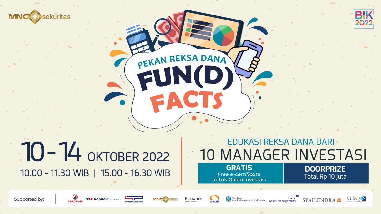 Ayo Belajar Investasi Gratis! Ikuti Pekan Reksa Dana Fun(d) Facts 2022 (Foto: MNC Media)