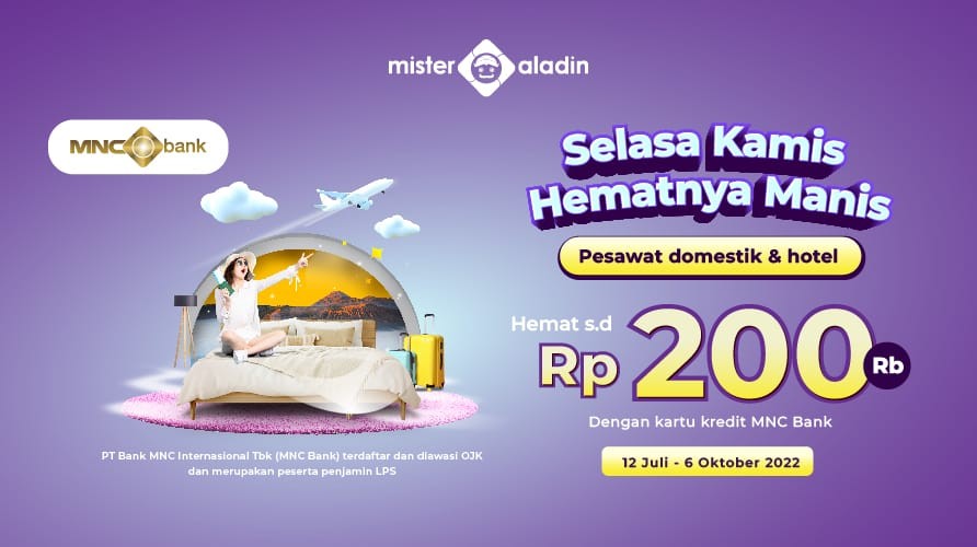 Segera Berakhir! Buruan Raih Promo Hotel Plus Pesawat di Mister Aladin (Foto: MNC Media)