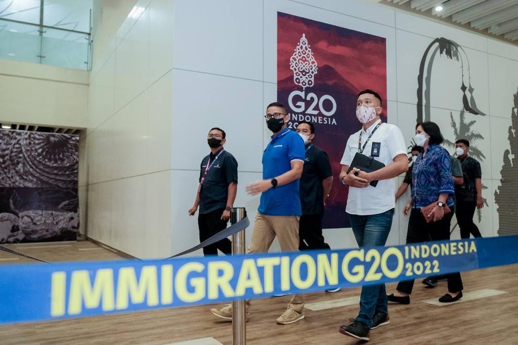 Jelang WCCE, Sandiaga Uno Tinjau VIP 3 Bandara Ngurah Rai Bali (FOTO: MNC Media)