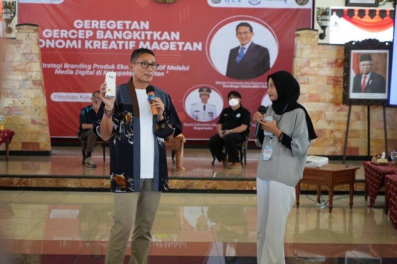 Agar Produk Tak Dicomot Pihak Luar, Sandiaga Dorong Pelaku Ekraf Daftarkan HKI. (Foto: MNC Media).