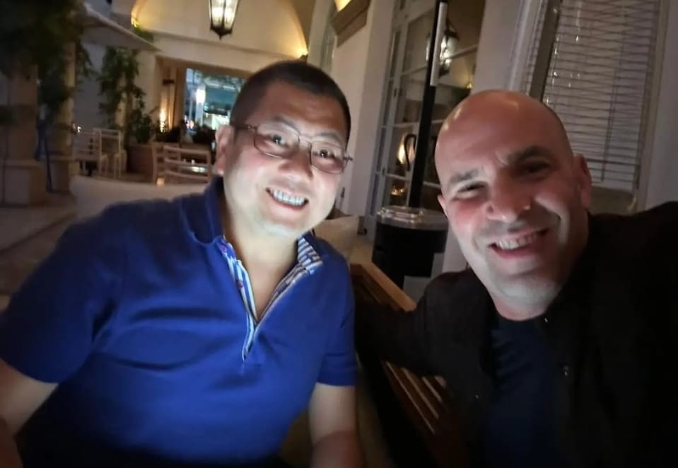 Hary Tanoesoedibjo Bertemu Sahabat Lama, Adam Chesnoff (foto: MNC Media)