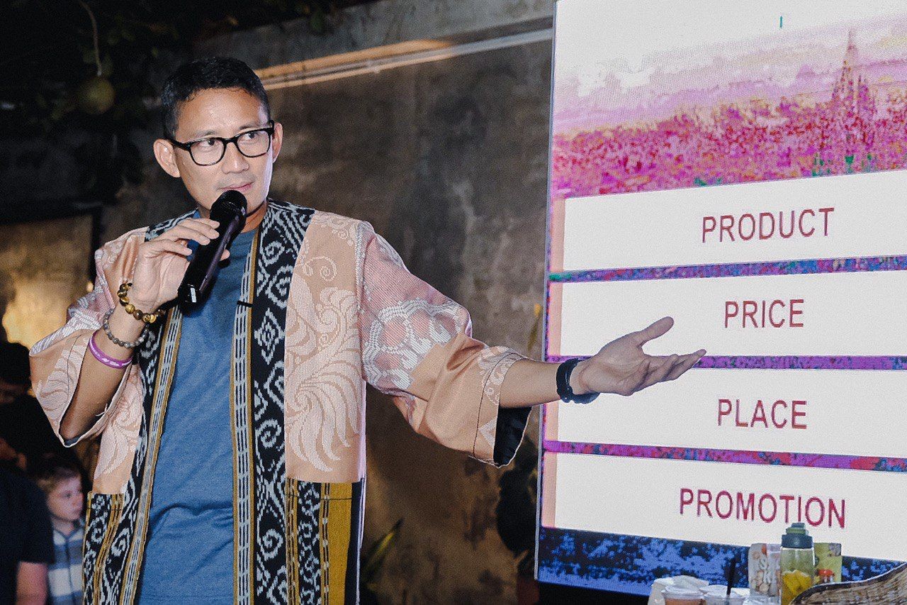 Sandiaga Uno Berbagi Tips Hadapi Inflasi ke Pelaku Ekonomi Kreatif . Foto: MNC Media.