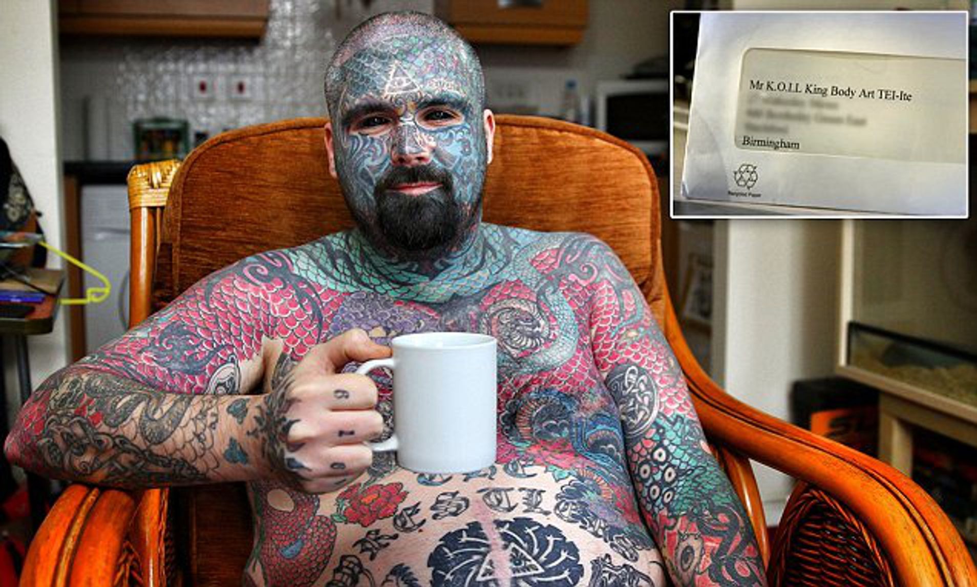 King Body Art asal Inggris (Dailymail)