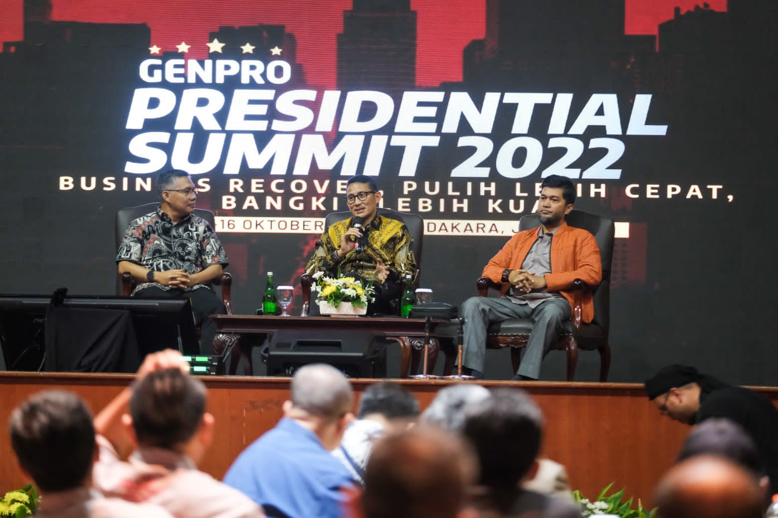 Sandiaga Uno Beri Tips Hadapi Ketidakpastian untuk Para Pelaku Usaha dan Generasi Muda. (Foto: MNC Media)