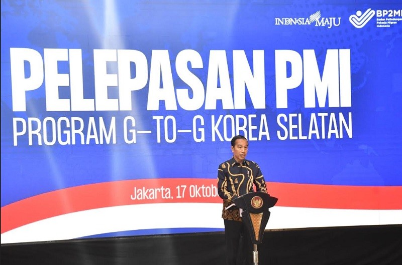 Dapat Gaji Besar, Jokowi Ingatkan Pekerja Migran di Korsel untuk Menabung. (Foto: Istimewa).