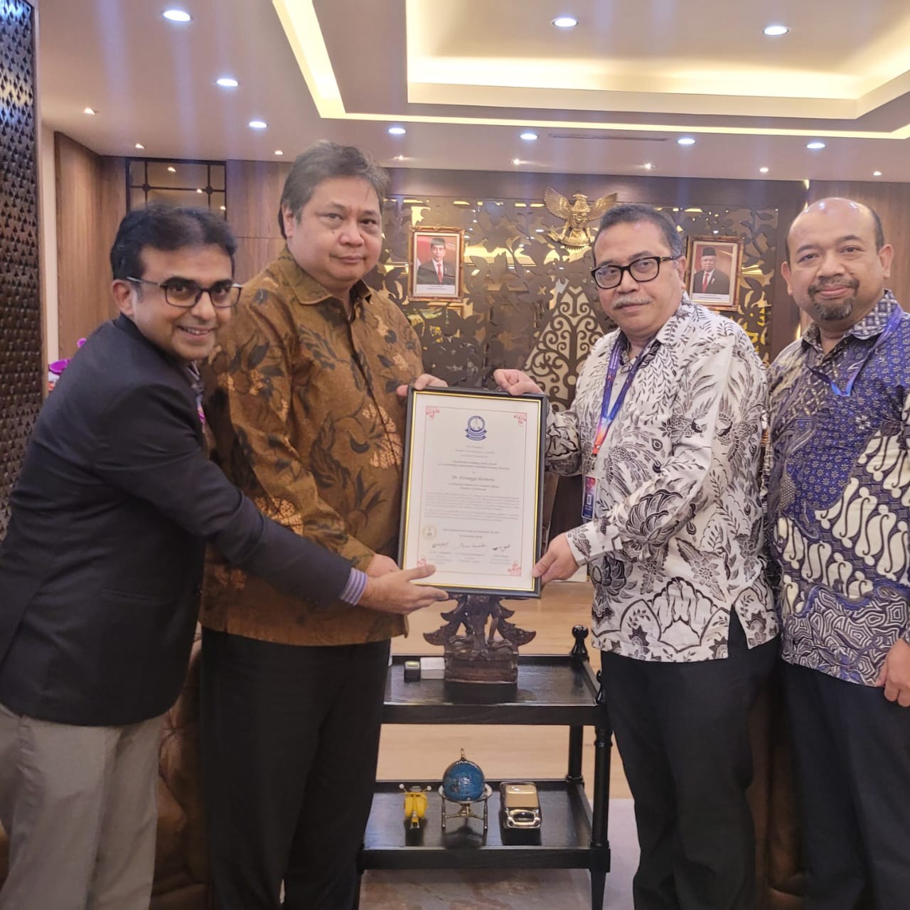 Airlangga Terpilih sebagai Tokoh Dunia yang Terima Priyadarshni Academy (Dok.Ist)