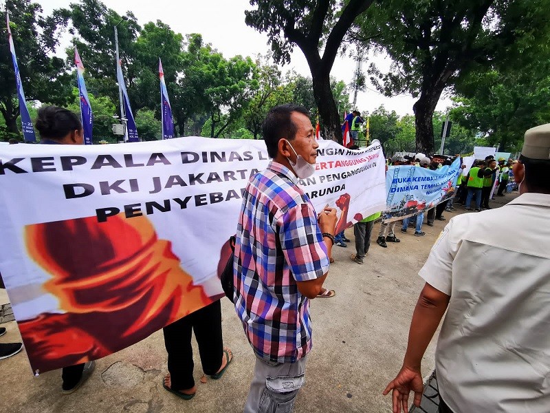 Empat Hari Pimpin Jakarta, Pj Gubernur Heru Budi Didemo Ratusan Pekerja (Foto: Istimewa).