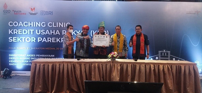 Kemenparekraf dan BRI Sukses Salurkan KUR Rp2,05 M di Event Couching Clinic. (Foto: MNC Media).
