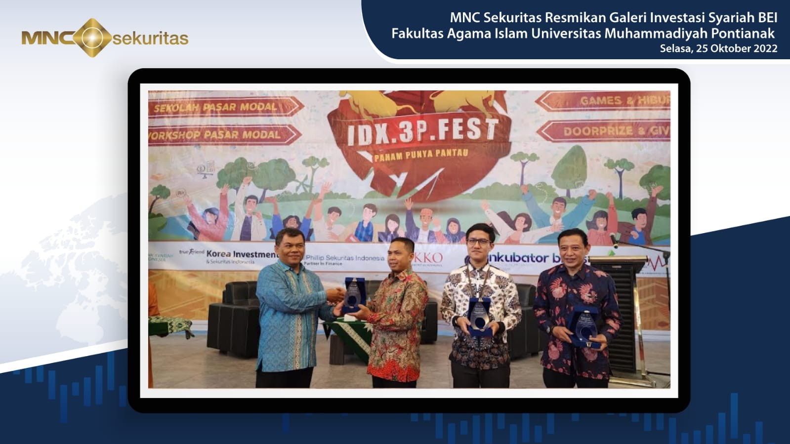 MNC Sekuritas Resmikan Galeri Investasi Syariah BEI di Universitas Muhammadiyah Pontianak (FOTO: MNC Media)