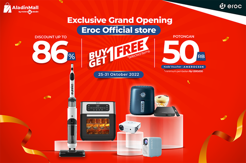 Belanja Barang Elektronik Eroc di AladinMall Diskon sampai 86 Persen. (Foto: MNC Media)