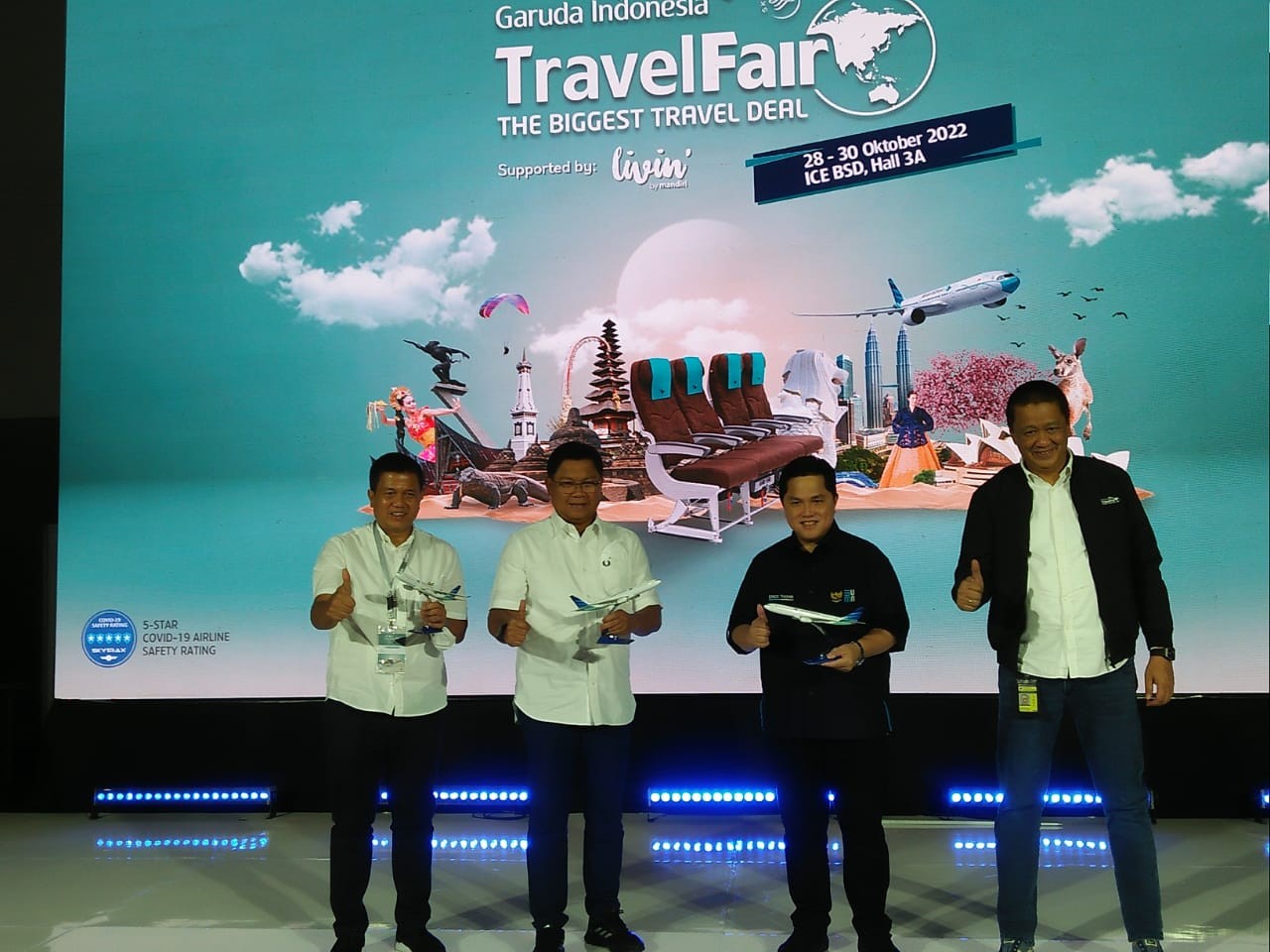 Erick Thohir Ungkap Alasan Garuda (GIAA) Tak Masuk InJourney. (Foto: Heri Purnomo/ MNC Media)