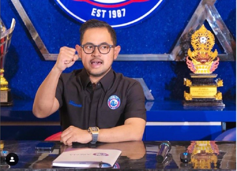 Pabrik Uang Gilang Juragan99 yang Mundur sebagai Presiden Arema FC. (Foto: IG Juragan_99).