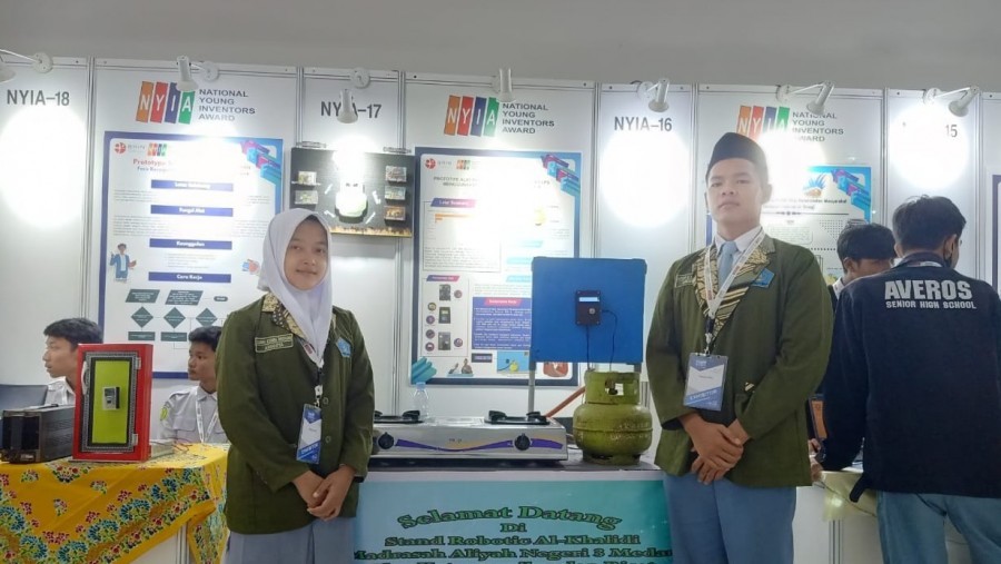Siswa Madrasah Ini Ciptakan Alat Pendeteksi Kebocoran Gas (Foto: MNC Media)