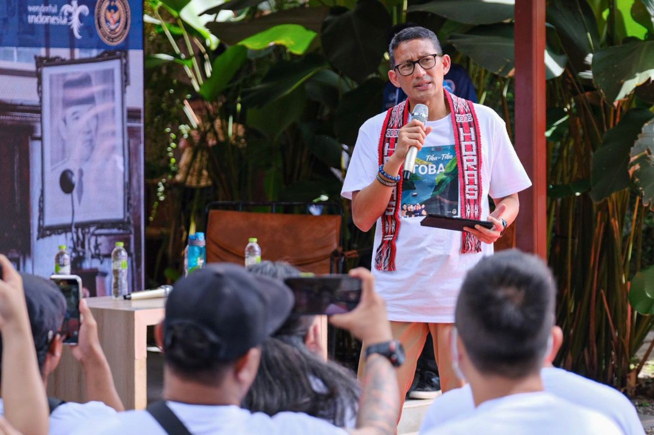 Sandiaga Uno: Danau Toba Berpotensi Ciptakan 4,4 Juta Lapangan Kerja. (Foto: MNC Media)