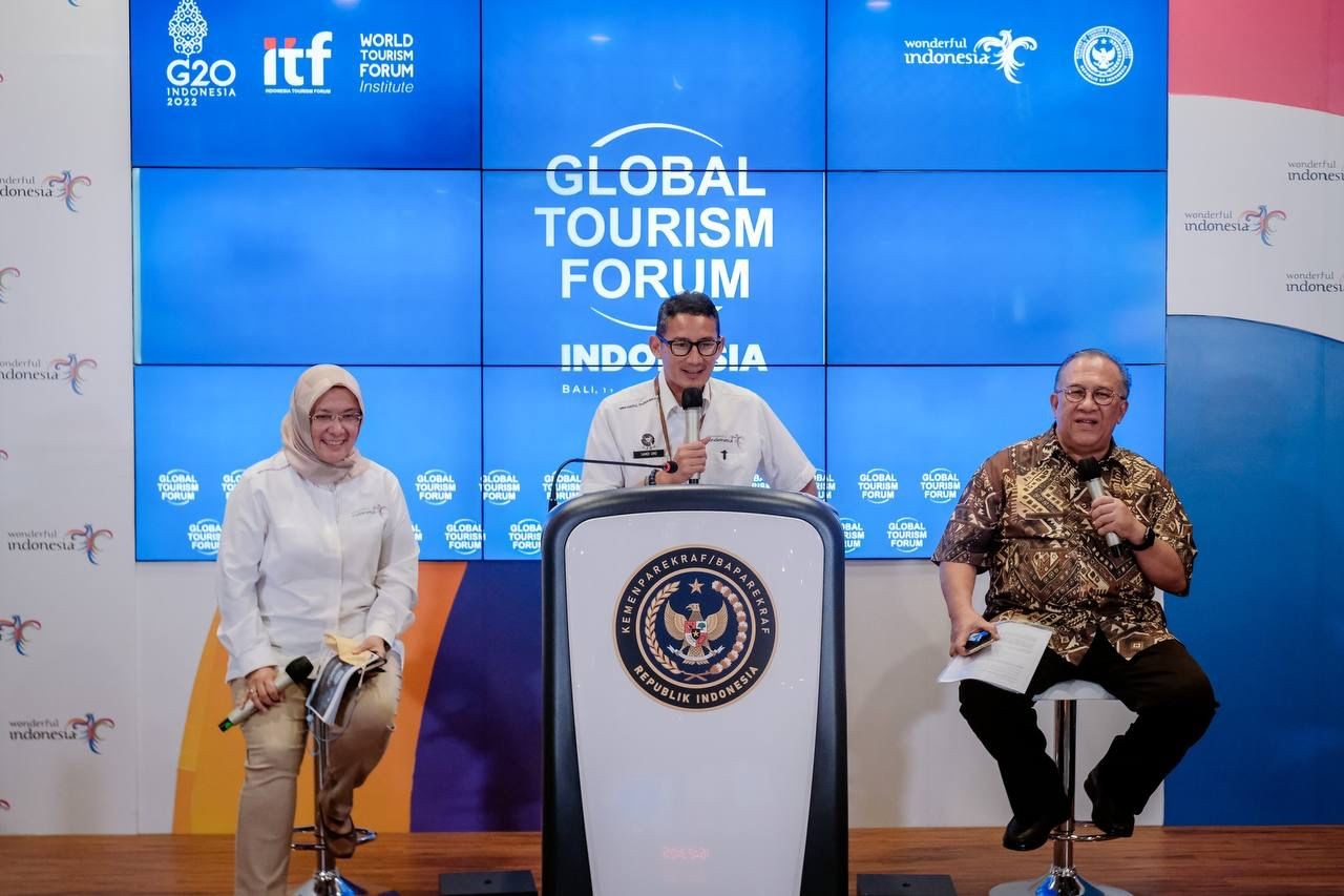 Sandiaga Uno: Erdogan sampai Macron Diundang ke Global Tourism Forum di Bali. (Foto: MNC Media)