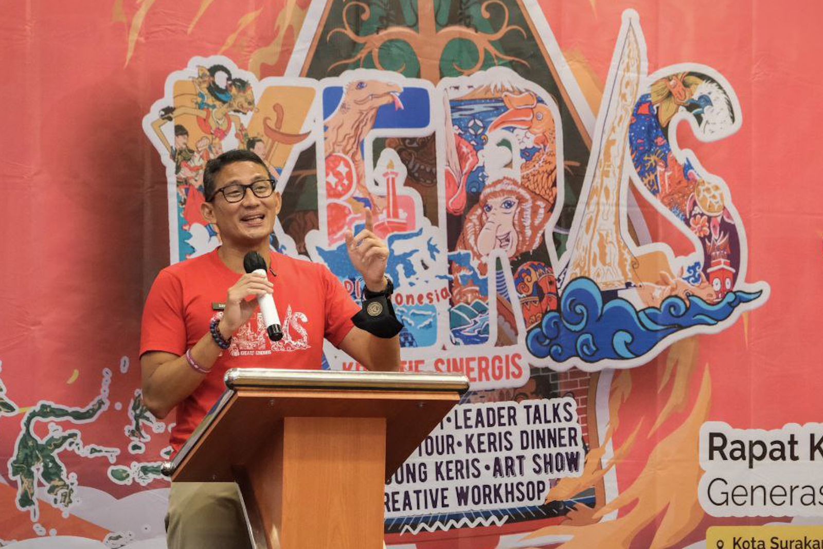Rakornas GenPi di Solo, Sandiaga: Komunitas Milenial Pacu Kebangkitan Pariwisata   (Dok.MNC)