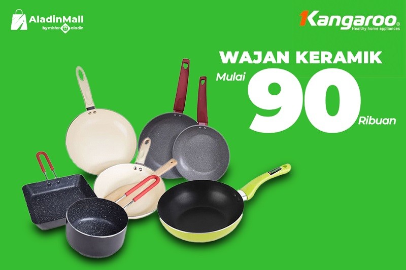 Promo Wajan Keramik di AladinMall, Diskon Menarik dan Gratis Ongkir. (Foto: MNC Media).