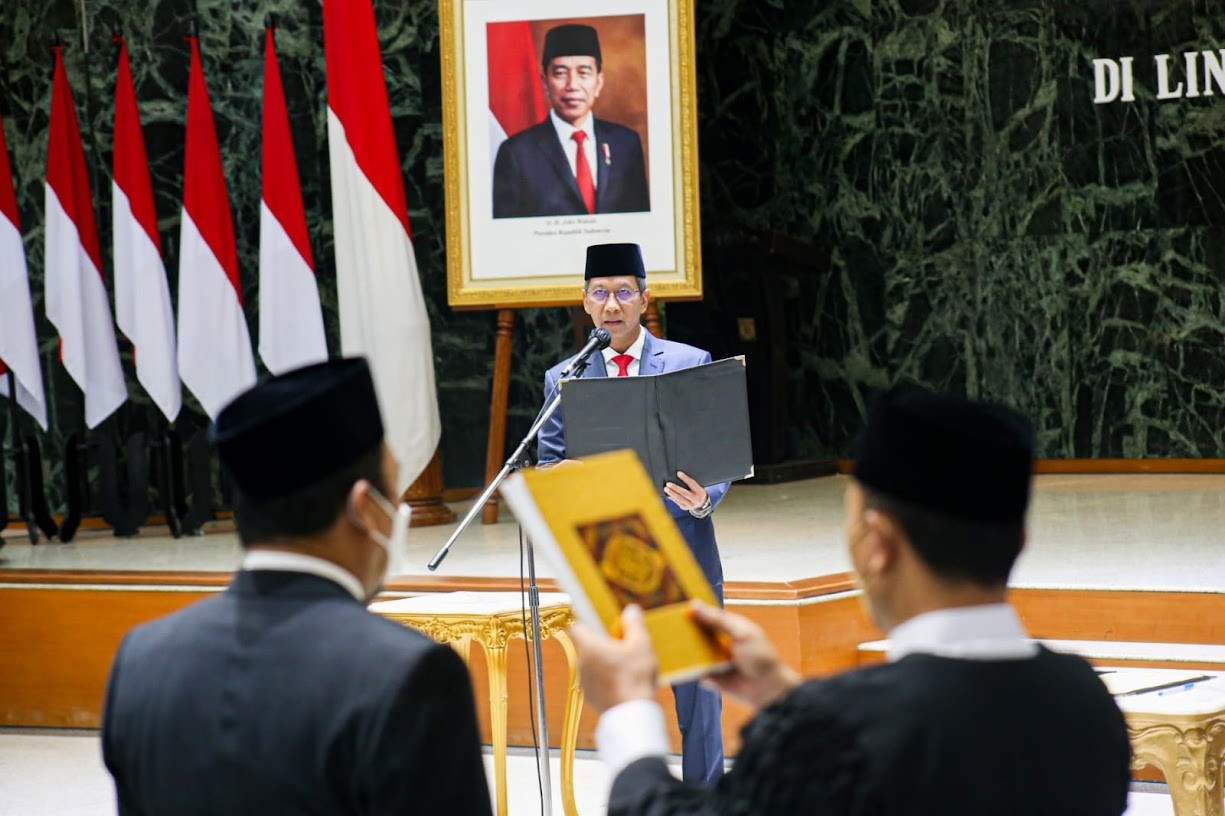 PJ Gubernur Heru Lantik 11 Eselon II Pemprov DKI, Mayoritas Pejabat Tinggi RSUD. (Foto: MNC Media)