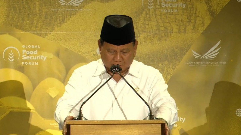 Ada Ledakan Populasi, Prabowo: Setiap Tahun RI Lahirkan Singapura Baru. (Foto:  (Foto: Michelle/MNC Portal Indonesia).