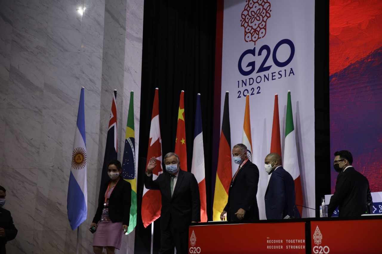 Sekjen PBB Bakal Bahas Krisis Pangan dan Iklim di G20 Bali (Dok.Yulistyo/MNC)