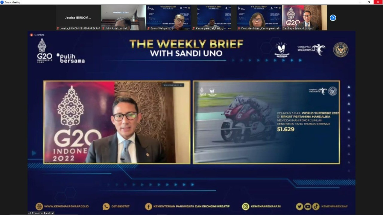 Rekor Penonton Terbanyak, Sandiaga Puji Penyelenggaraan WSBK 2022 Mandalika (Dok.Ist)