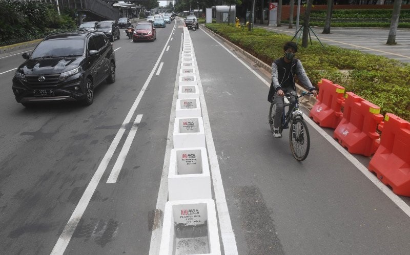 Predikat Kota Ramah Sepeda Dicabut, Ini Respons Heru Budi. (Foto: MNC Media)