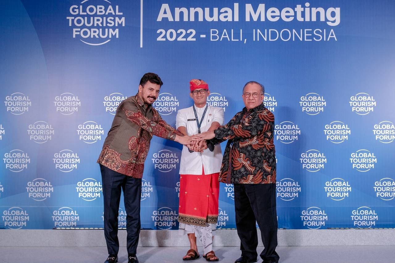 Gelar Global Tourism Forum, Sandiaga Uno: Rumuskan Pariwisata Dunia Pasca Pandemi. (Foto: MNC Media)