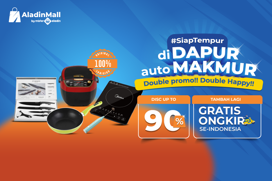 Masak Jadi Super Hemat, Perabotan Dapur Diskon hingga 90% di AladinMall by MisterAladin. (Foto: MNC Media)