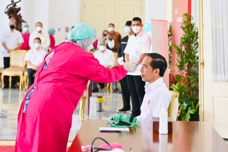 Jokowi Booster Kedua Gunakan Vaksin IndoVac Buatan RI (Dok.Setpres)