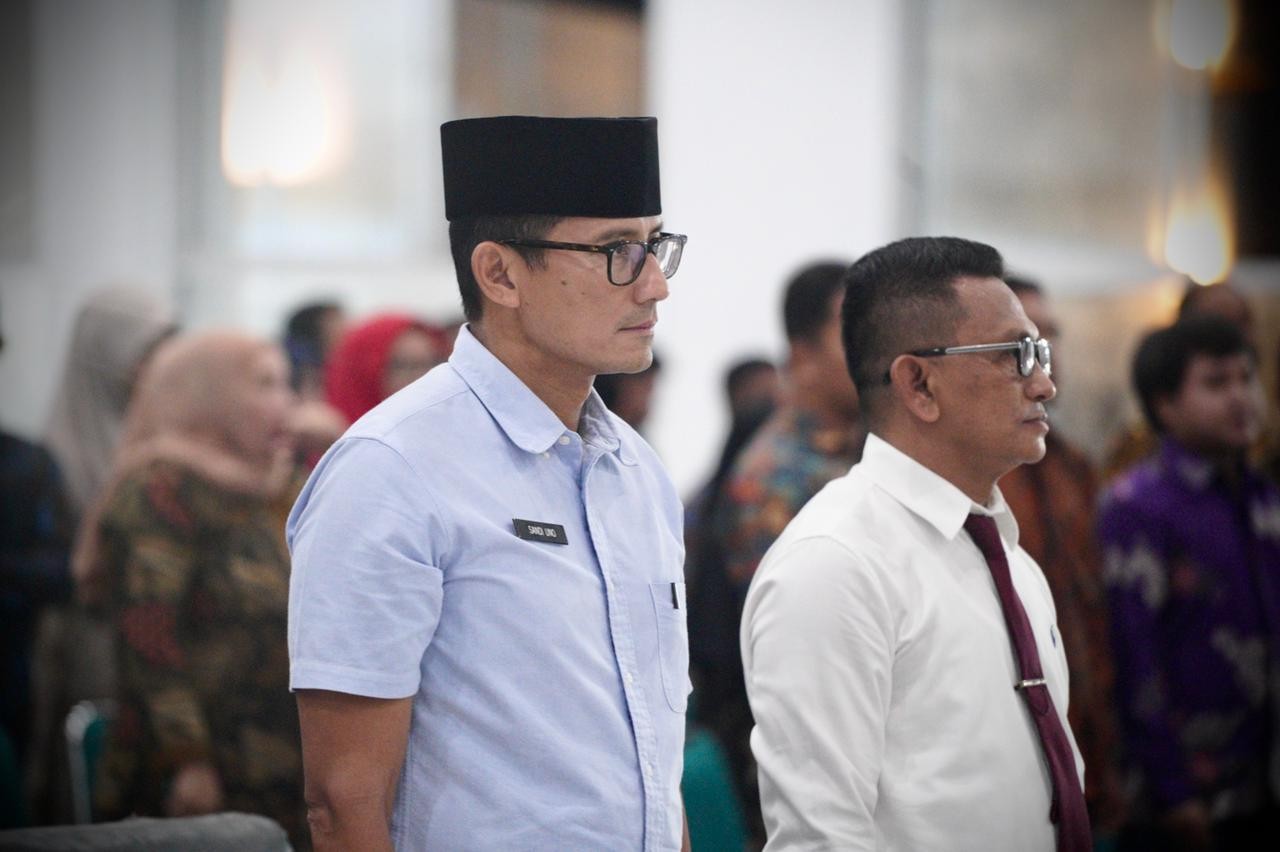 Sandiaga Uno Ajak Ikatan Alumni Unkhair Ciptakan Lapangan Kerja Ekraf di Morotai. Foto: MNC Media.
