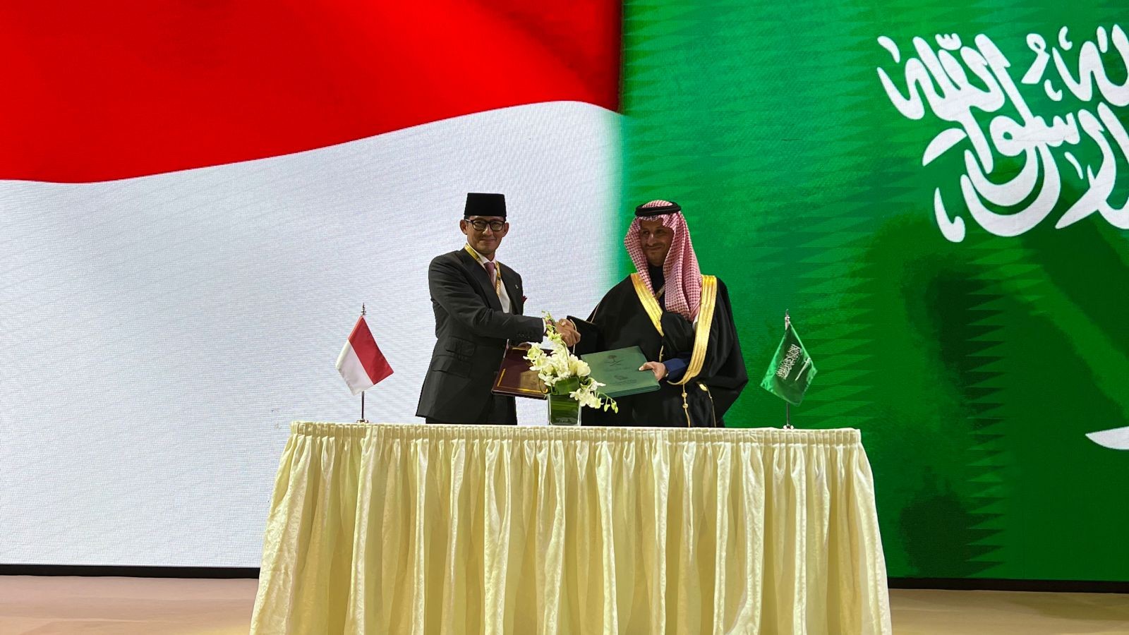 Gercep Pulihkan Sektor Parekraf, Sandiaga Temui Menteri Pariwisata Kerajaan Arab Saudi. (Foto: MNC Media)