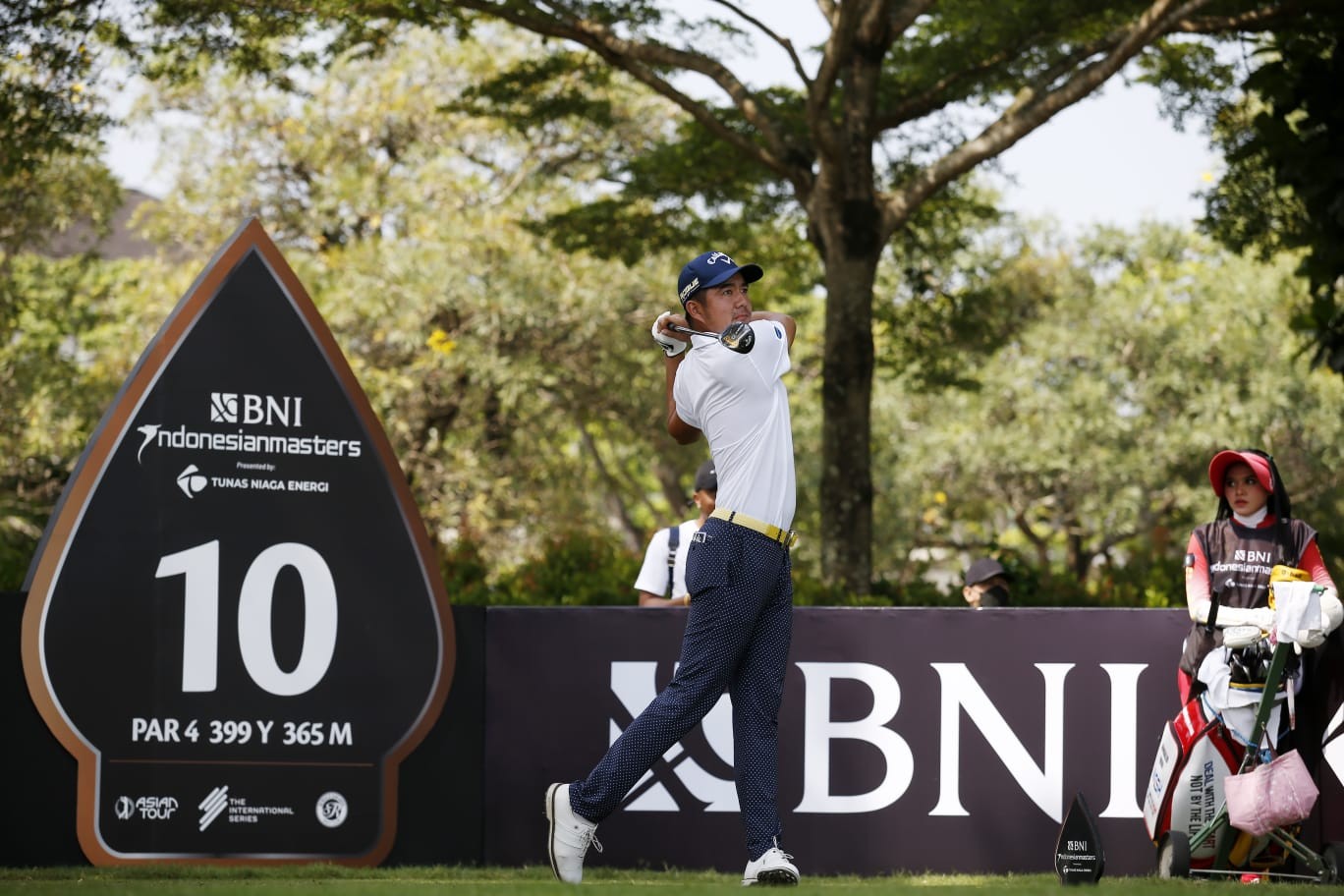 BNI Indonesian Masters 2022 by TNE, Hamamoto dan Schietekat Sementara Memimpin (foto: MNC Media)