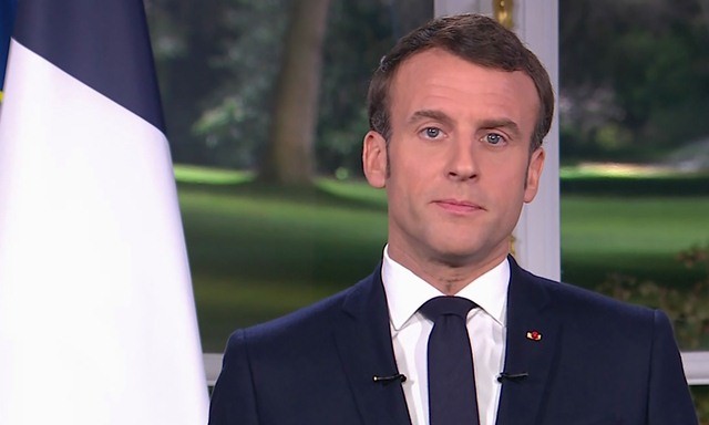 Macron Bertemu Para Pemimpin Bisnis Global di Paris. (Foto: MNC Media)