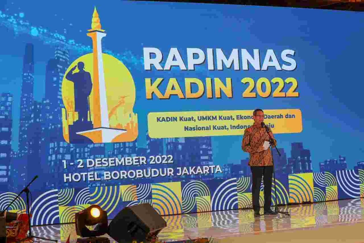 Hadiri Rapimnas Kadin, PJ Gubernur Heru Siap Beri ‘Karpet Merah’ Bagi Pengusaha. (Foto: Pemprov DKI Jakarta)