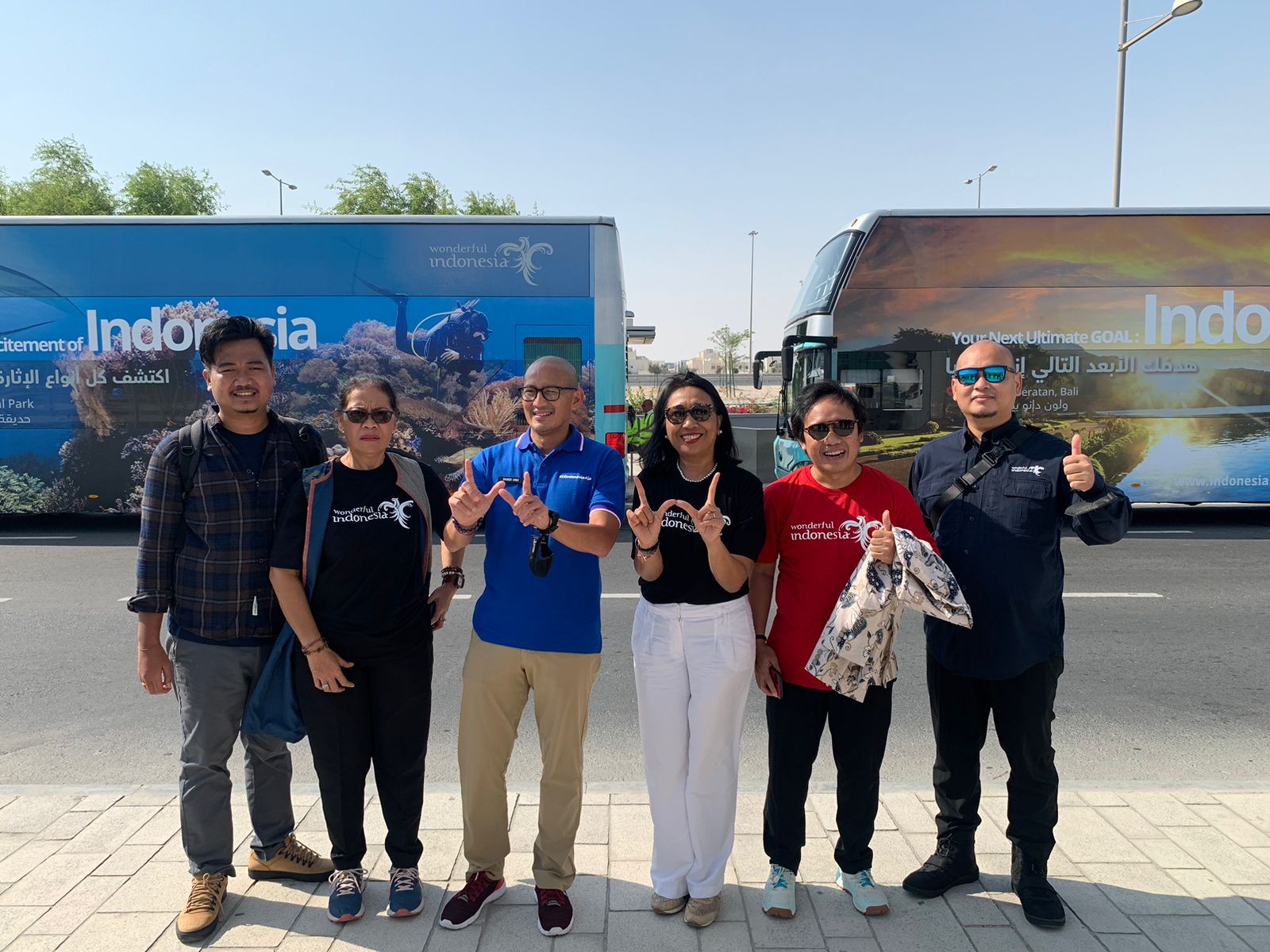Abadikan Momen Piala Dunia 2022, Sandiaga Pamerkan Wonderful Indonesia di Qatar (FOTO:MNC Media)