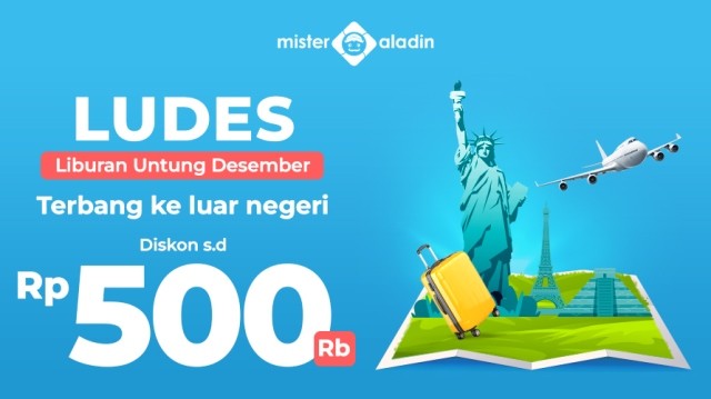 Mau Tiket Pesawat Murah? Ada Diskon hingga Rp500 Ribu di Mister Aladin (Foto: MNC Media)